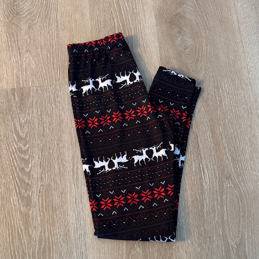 Festive Reindeer Print Leggings
